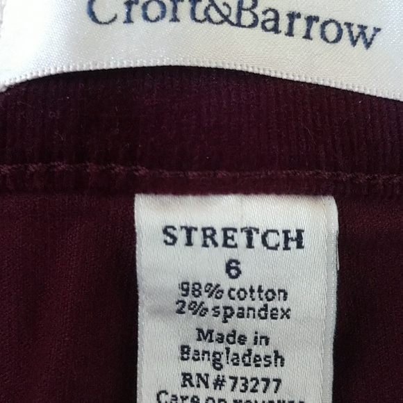 JN Purple Pinwhale Corduroy Jeans Straght Leg Mid-Rise Tummy Control Stretch NWT - Picture 4 of 5